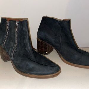 Lucky Brand Black Ankle Booties with Zipper